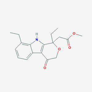 molecular formula C18H21NO4 B022384 1,8-二乙基-1,3,4,9-四氢-4-氧代-吡喃[3,4-b]吲哚-1-乙酸甲酯 CAS No. 111478-84-3