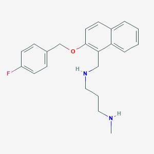 molecular formula C22H25FN2O B223908 N-({2-[(4-fluorobenzyl)oxy]-1-naphthyl}methyl)-N-[3-(methylamino)propyl]amine 