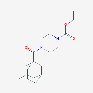 molecular formula C18H28N2O3 B223984 Ethyl 4-(adamantanylcarbonyl)piperazinecarboxylate 