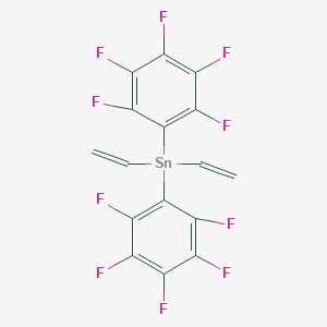 molecular formula C16H6F10Sn B224083 Bis(ethenyl)-bis(2,3,4,5,6-pentafluorophenyl)stannane CAS No. 1247-12-7