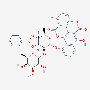 molecular formula C39H36O14 B022410 3',4'-O-Benzylidenechartreusin CAS No. 101694-19-3