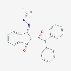 (3Z)-2-(Diphenylacetyl)-3-[(2E)-ethylidenehydrazinylidene]-2,3-dihydro-1H-inden-1-one