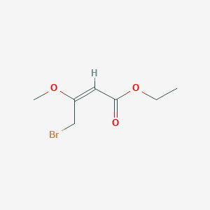 molecular formula C7H11BrO3 B224316 (E)-3-Methoxy-4-bromo-2-butenoic acid ethyl ester CAS No. 1116-51-4