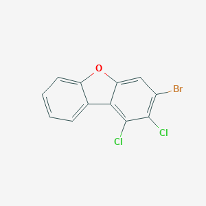 molecular formula C12H5BrCl2O B022442 Dibenzofuran, bromodichloro- CAS No. 107227-60-1