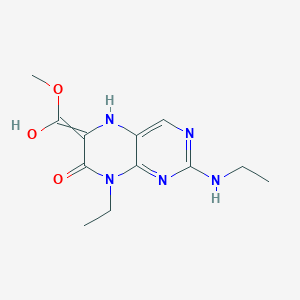 molecular formula C12H17N5O3 B224498 8-Ethyl-2-(ethylamino)-6-[hydroxy(methoxy)methylidene]-5,8-dihydropteridin-7(6h)-one CAS No. 1471-78-9