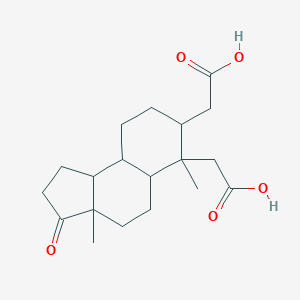 molecular formula C18H16N2 B224504 2-[6-(Carboxymethyl)-3a,6-dimethyl-3-oxo-1,2,4,5,5a,7,8,9,9a,9b-decahydrocyclopenta[a]naphthalen-7-yl]acetic acid CAS No. 1165-38-4