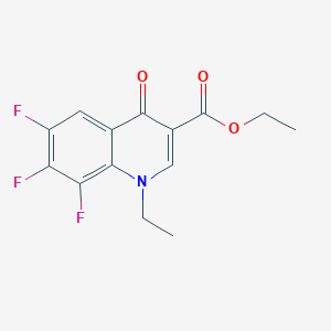 molecular formula C14H12F3NO3 B022452 Ethyl 1-ethyl-6,7,8-trifluoro-1,4-dihydro-4-oxoquinoline-3-carboxylate CAS No. 100501-62-0