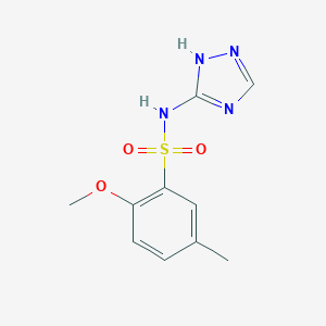 molecular formula C10H12N4O3S B224571 2-methoxy-5-methyl-N-(1H-1,2,4-triazol-3-yl)benzenesulfonamide 