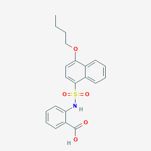 molecular formula C21H21NO5S B224608 2-{[(4-Butoxy-1-naphthyl)sulfonyl]amino}benzoic acid 