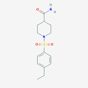 molecular formula C14H20N2O3S B224618 1-(4-Ethylbenzenesulfonyl)piperidine-4-carboxamide 