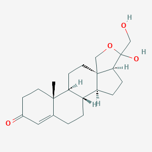 molecular formula C21H30O4 B224619 18,20-Cyclo-20,21-dihydroxy-4-pregnen-3-one CAS No. 10385-97-4