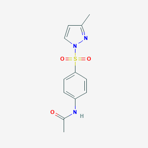 molecular formula C12H13N3O3S B224659 N-{4-[(3-methyl-1H-pyrazol-1-yl)sulfonyl]phenyl}acetamide 