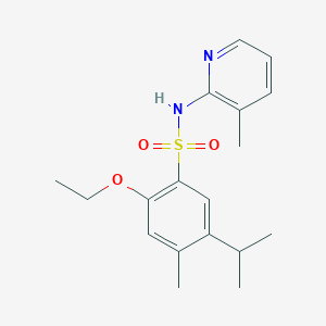 molecular formula C18H24N2O3S B224672 2-ethoxy-5-isopropyl-4-methyl-N-(3-methyl-2-pyridinyl)benzenesulfonamide 