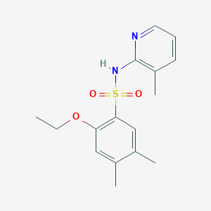 molecular formula C16H20N2O3S B224679 2-ethoxy-4,5-dimethyl-N-(3-methyl-2-pyridinyl)benzenesulfonamide 