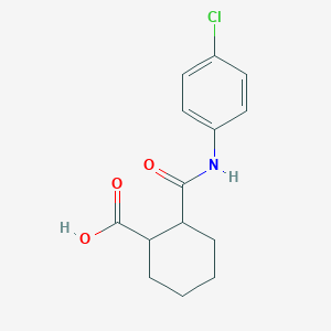 molecular formula C14H16ClNO3 B022468 2-[(4-氯苯基)氨基甲酰基]环己烷-1-羧酸 CAS No. 101937-67-1