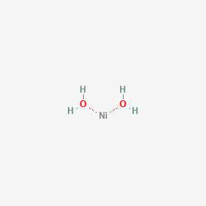 molecular formula H2NiO2 B224685 Nickel dihydroxide CAS No. 12054-48-7