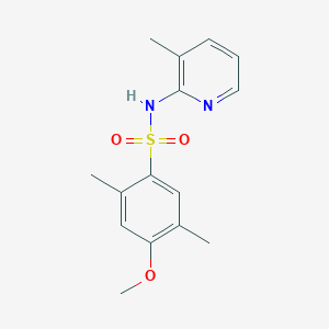 molecular formula C15H18N2O3S B224693 4-methoxy-2,5-dimethyl-N-(3-methylpyridin-2-yl)benzenesulfonamide 