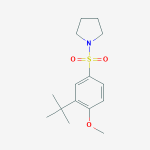 molecular formula C15H23NO3S B224710 2-Tert-butyl-4-(1-pyrrolidinylsulfonyl)phenyl methyl ether 