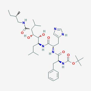 L-Histidinamide, N-((1,1-dimethylethoxy)carbonyl)-L-phenylalanyl-N-(2,3-dihydroxy-5-methyl-4-(((2-methylbutyl)amino)carbonyl)-1-(2-methylpropyl)hexyl)-, (1S-(1R*,2S*,3S*,4S*(R*)))-