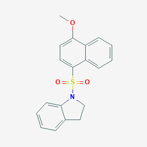 molecular formula C19H17NO3S B224972 [(4-Methoxynaphthyl)sulfonyl]indoline 