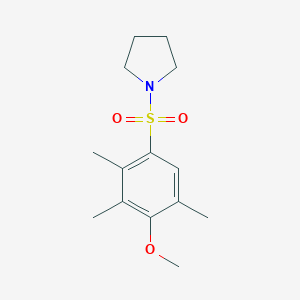 molecular formula C14H21NO3S B224995 methyl 2,3,6-trimethyl-4-(1-pyrrolidinylsulfonyl)phenyl ether 