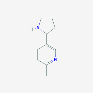 molecular formula C10H14N2 B022502 2-Methyl-5-(pyrrolidin-2-yl)pyridine CAS No. 90872-72-3