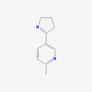 molecular formula C10H12N2 B022504 5-(3,4-dihydro-2H-pyrrol-5-yl)-2-methylpyridine CAS No. 77629-49-3