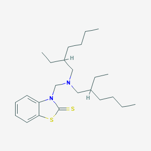 molecular formula C24H40N2S2 B022506 2(3H)-Benzothiazolethione, 3-((bis(2-ethylhexyl)amino)methyl)- CAS No. 105254-85-1