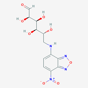 molecular formula C12H14N4O8 B022512 D-Glucose, 6-deoxy-6-((7-nitro-4-benzofurazanyl)amino)- CAS No. 108708-22-1