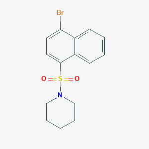 molecular formula C15H16BrNO2S B225131 1-[(4-bromo-1-naphthyl)sulfonyl]piperidine 