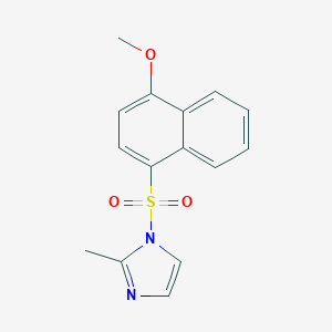 molecular formula C15H14N2O3S B225157 1-[(4-Methoxynaphthyl)sulfonyl]-2-methylimidazole 