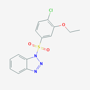 molecular formula C14H12ClN3O3S B225206 5-(1H-1,2,3-benzotriazol-1-ylsulfonyl)-2-chlorophenyl ethyl ether 