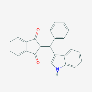 molecular formula C24H17NO2 B225210 2-[alpha-(1H-Indole-3-yl)benzyl]indan-1,3-dione 
