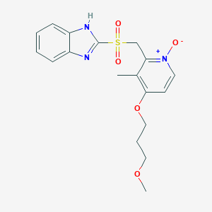 molecular formula C18H21N3O5S B022523 Rebeprazole sulfone N-oxide CAS No. 924663-37-6