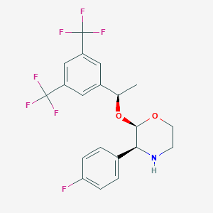 molecular formula C20H18F7NO2 B022528 (2R,3S)-2-((R)-1-(3,5-双(三氟甲基)苯基)乙氧基)-3-(4-氟苯基)吗啉 CAS No. 171338-27-5