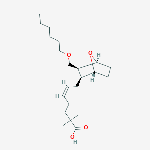 molecular formula C22H38O4 B022540 (Z)-7-[(1R,2S,3S,4S)-3-(hexoxymethyl)-7-oxabicyclo[2.2.1]heptan-2-yl]-2,2-dimethylhept-5-enoic acid CAS No. 104162-13-2