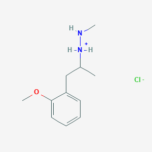 molecular formula C11H19ClN2O B022543 1-(o-Methoxy-alpha-methylphenethyl)-2-methylhydrazine hydrochloride CAS No. 102570-90-1