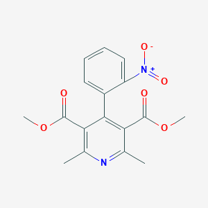 molecular formula C17H16N2O6 B022546 Dimethyl 2,6-dimethyl-4-(2-nitrophenyl)-3,5-pyridinedicarboxylate CAS No. 67035-22-7