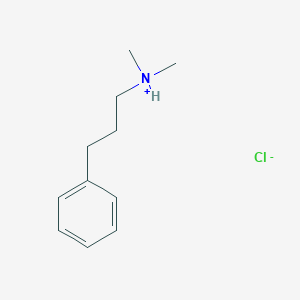 molecular formula C11H18ClN B225673 N,N-Dimethyl-3-phenylpropan-1-amine--hydrogen chloride (1/1) CAS No. 10344-82-8