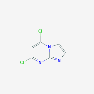 molecular formula C6H3Cl2N3 B022571 5,7-二氯咪唑并[1,2-a]嘧啶 CAS No. 57473-32-2