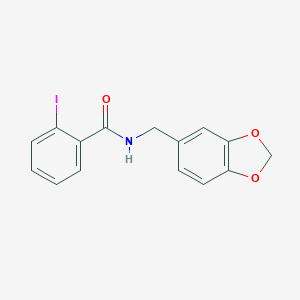 molecular formula C15H12INO3 B225829 N-(1,3-benzodioxol-5-ylmethyl)-2-iodobenzamide 