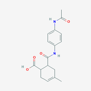 6-[(4-Acetamidophenyl)carbamoyl]-4-methylcyclohex-3-ene-1-carboxylic acid