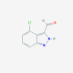 molecular formula C8H5ClN2O B022588 4-Chloro-1H-indazole-3-carbaldehyde CAS No. 102735-85-3