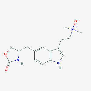molecular formula C₁₆H₂₁N₃O₃ B022616 N,N-dimethyl-2-[5-[(2-oxo-1,3-oxazolidin-4-yl)methyl]-1H-indol-3-yl]ethanamine Oxide CAS No. 251451-30-6