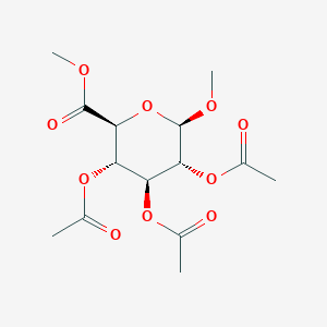 molecular formula C14H20O10 B022622 Methyl 2,3,4-tri-O-acetyl-B-D-glucuronic acid methyl ester CAS No. 34213-34-8