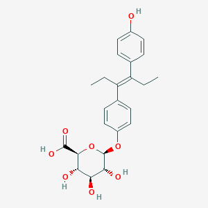 molecular formula C₂₄H₂₈O₈ B022631 Diethylstilbestrol monoglucuronide CAS No. 2408-40-4