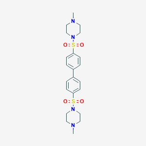 molecular formula C22H30N4O4S2 B226414 1-METHYL-4-({4'-[(4-METHYLPIPERAZIN-1-YL)SULFONYL]-[1,1'-BIPHENYL]-4-YL}SULFONYL)PIPERAZINE 