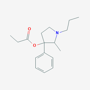 molecular formula C17H25NO2 B022671 2-Methyl-3-phenyl-1-propyl-3-pyrrolidinol propionate CAS No. 102280-79-5