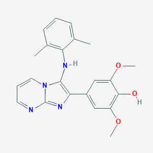 2,6-Dimethoxy-4-[3-(2,6-dimethylanilino)imidazo[1,2-a]pyrimidine-2-yl]phenol