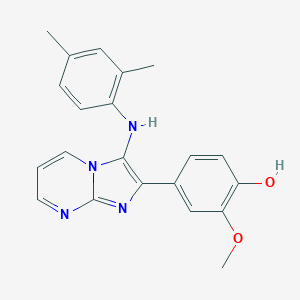 4-{3-[(2,4-Dimethylphenyl)amino]imidazo[1,2-a]pyrimidin-2-yl}-2-methoxyphenol